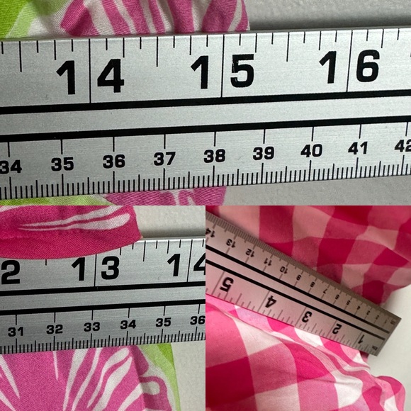 Lilly Pulitzer Halter Midi Dress Womens Size 4 Citrus Picnic‎ Plaid Summer Beach - Picture 10 of 10